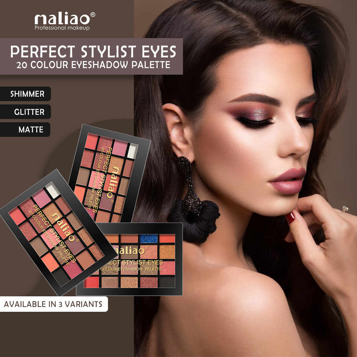 Maliao Perfect Stylist Eyes 20-Color Eyeshadow Palette - Maliao Makeup